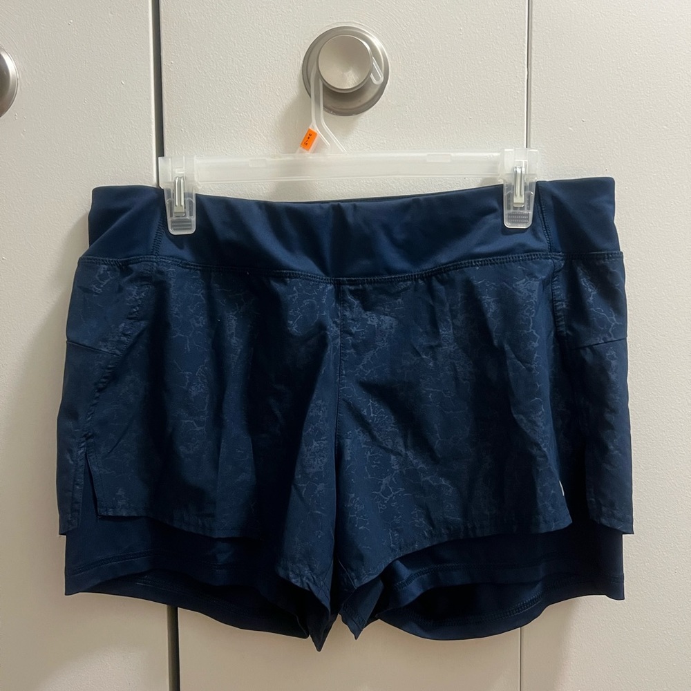 Women's Navy Blue Athletic Shorts